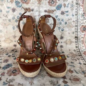 Aquazzura Brown Espadrilles Wedges